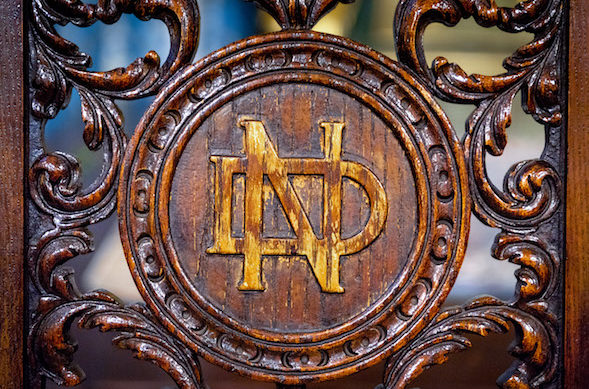 Monogram on a chair back