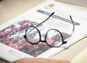 glasses on paper