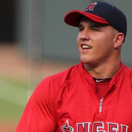 Mike Trout on the baseball field