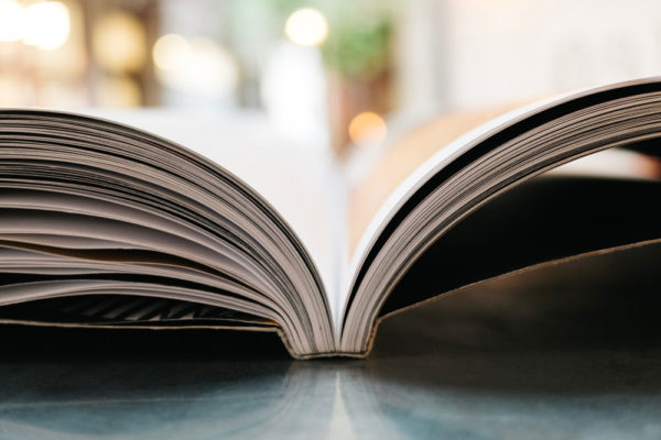 edges of an open book