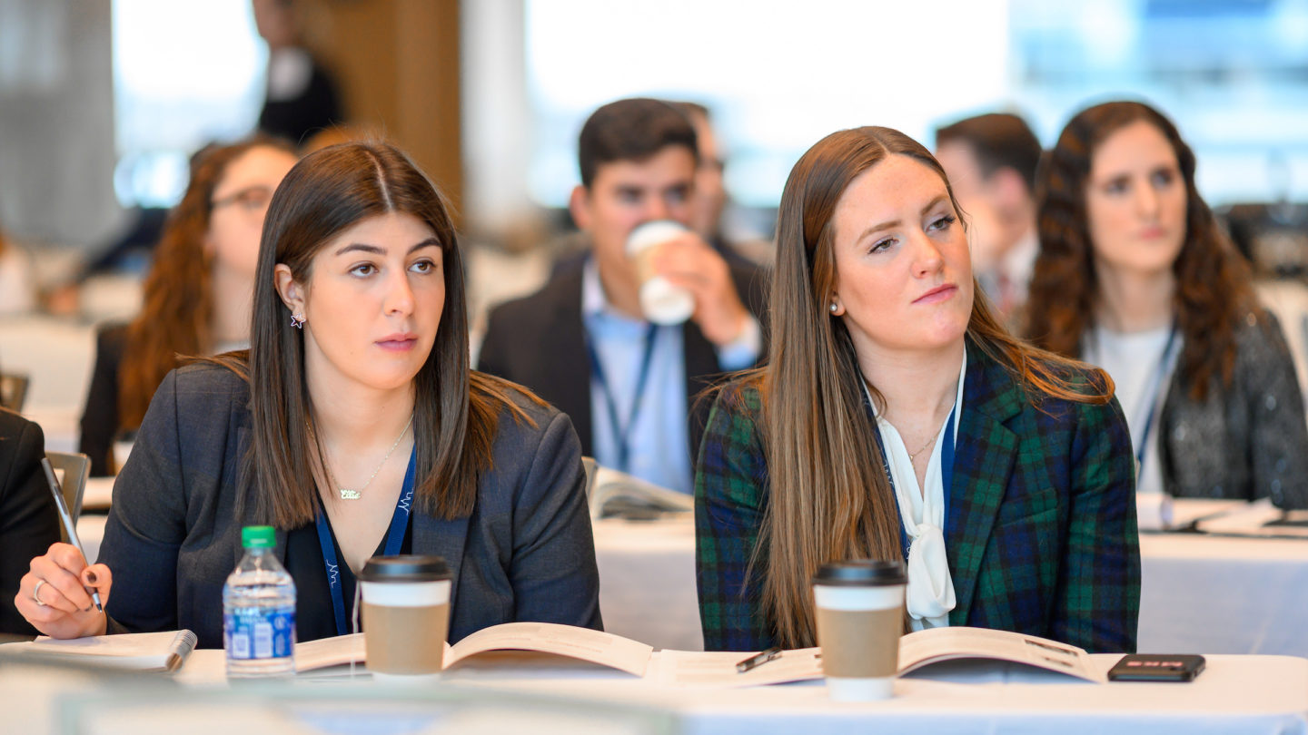 Students attend the Women's Investing Summit at Notre Dame.