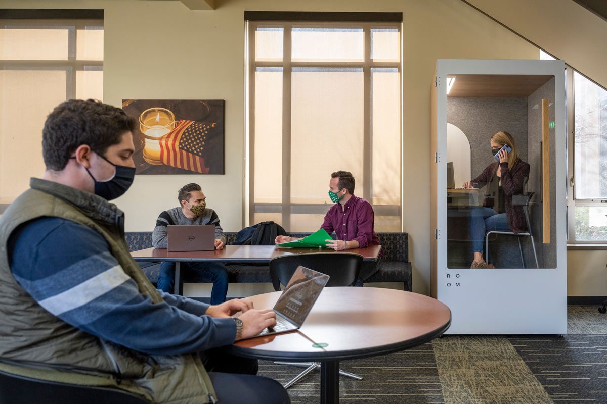 students studying
