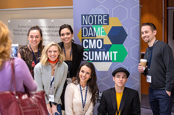 Notre Dame students at the Chief Marketing Officer Summit
