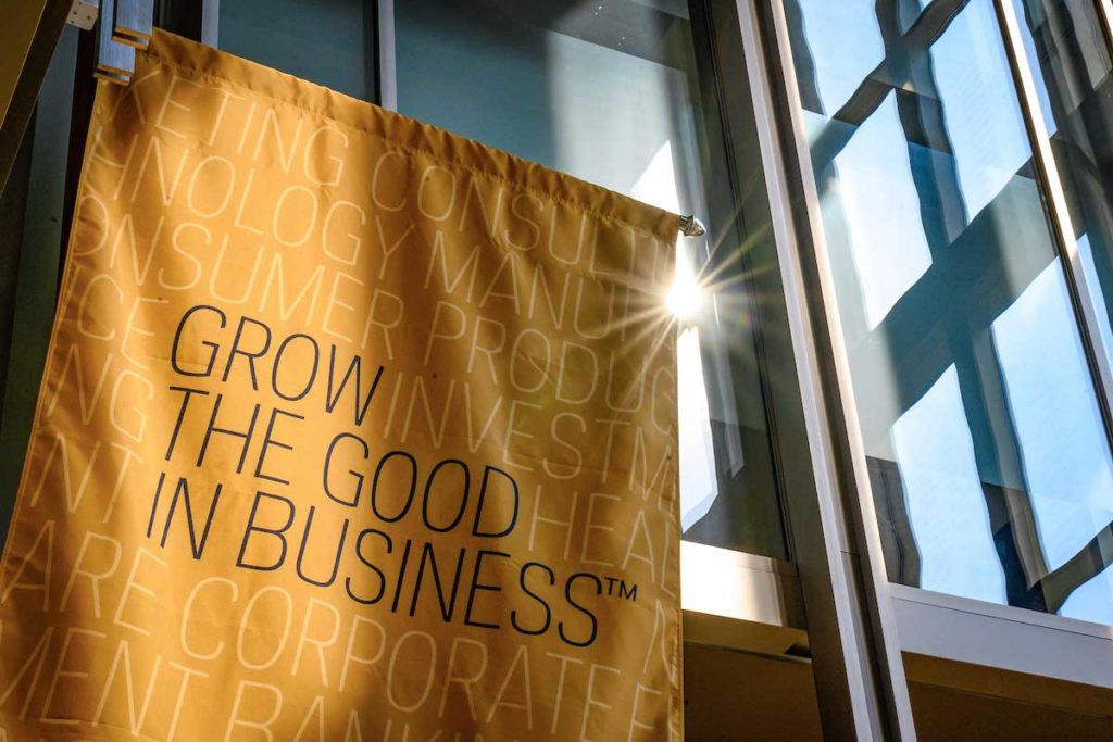banner for grow the good in business tagline