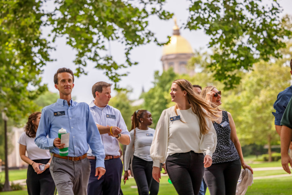 campus tour with the dome in the background