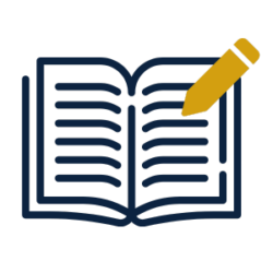 An icon of a book and a pencil