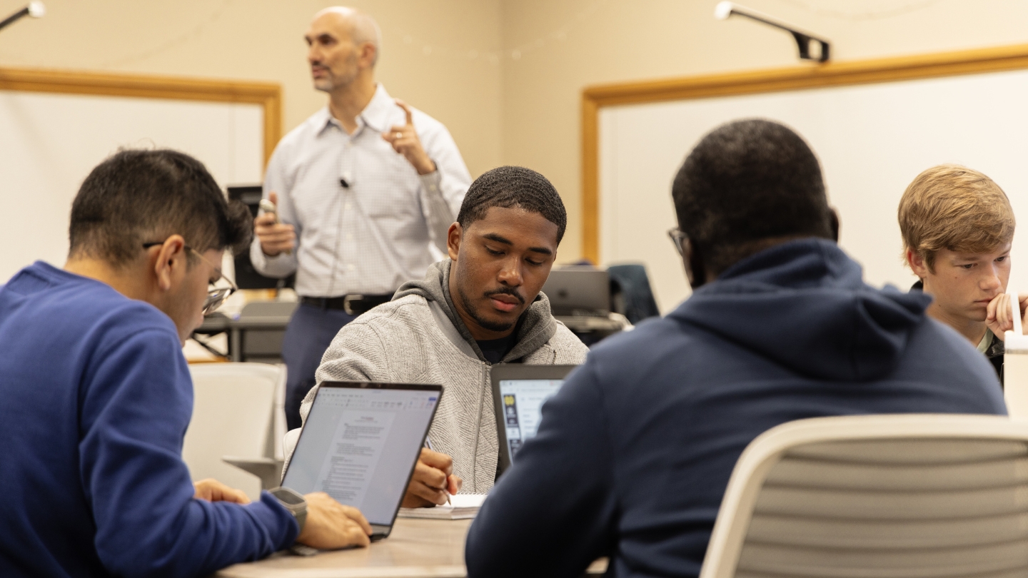 Co-Academic Director Sharif teaching MSBA class